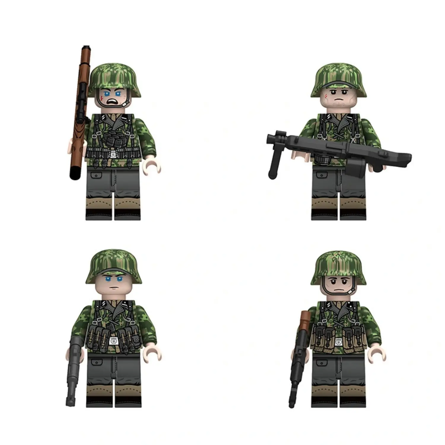 Minifigure - German Waffen-SS Infantry Squad Set WWII (LEGO Compatible) Minifigure - German Waffen-SS Infantry Squad Set WWII (LEGO Compatible)