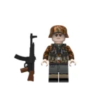German Waffen-SS Soldier ((Rauchtarnmuster Autumn Camouflage & StG 44) Late War) WWII - Custom Printed Brick Block Figure