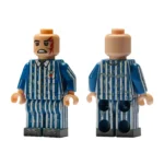 Nazi Concentration Camp Political Prisoner (Facial Lacerations & Red Triangle Badge) WWII - Custom Printed Brick Block Figure