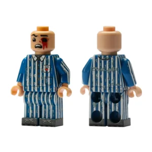 Minifigure - Nazi Concentration Camp Political Prisoner (Injured/Red Triangle) WWII (LEGO Compatible)