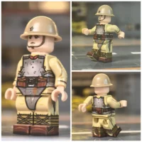 Minifigure – Imperial Japanese Army Assault Infantry (with Body Armor) WWII (LEGO Compatible)4 Imperial Japanese Army Assault Infantry (with Body Armor) WWII - Custom Printed Brick Block Figure