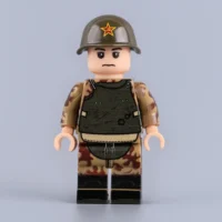 Minifigure – Soviet Red Army Assault Engineer WWII (LEGO Compatible) 2 Soviet Red Army Assault Engineer WWII - Custom Printed Brick Block Figure