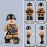 Soviet Red Army Officer / Political Commissar WWII - Custom Printed Brick Block Figure