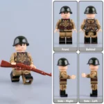 Soviet Red Army Rifleman (Early/Mid-War) WWII - Custom Printed Brick Block Figure