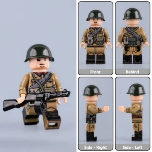 Minifigure – Soviet Red Army Submachine Gunner (with Bedroll) WWII (LEGO Compatible) Minifigure – Soviet Red Army Submachine Gunner (with Bedroll) WWII (LEGO Compatible)