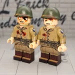 U.S. Army Battle Casualties (Omaha Beach) WWII - Custom Printed Brick Block Figure