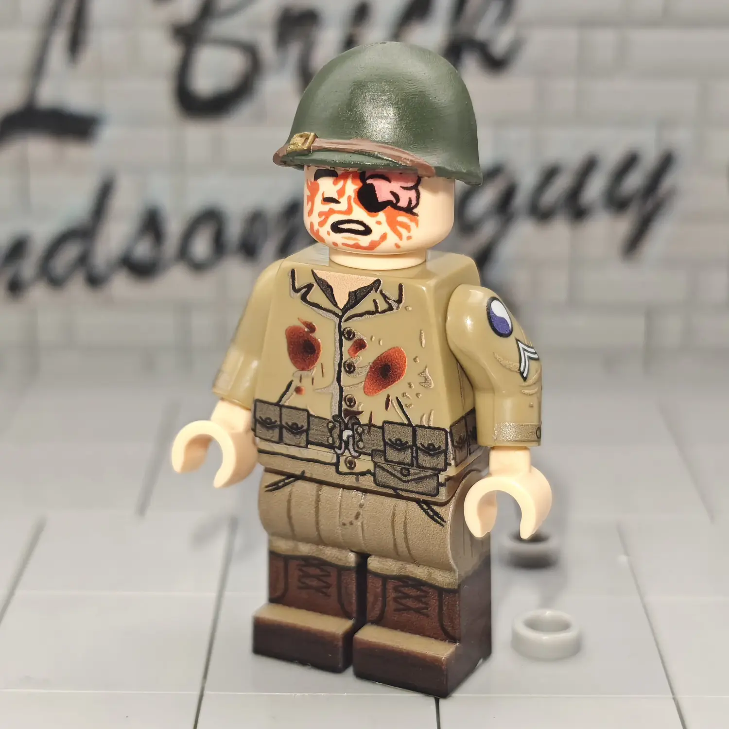Minifigure – U.S. Army Battle Casualty (KIA Corporal) WWII (LEGO Compatible)