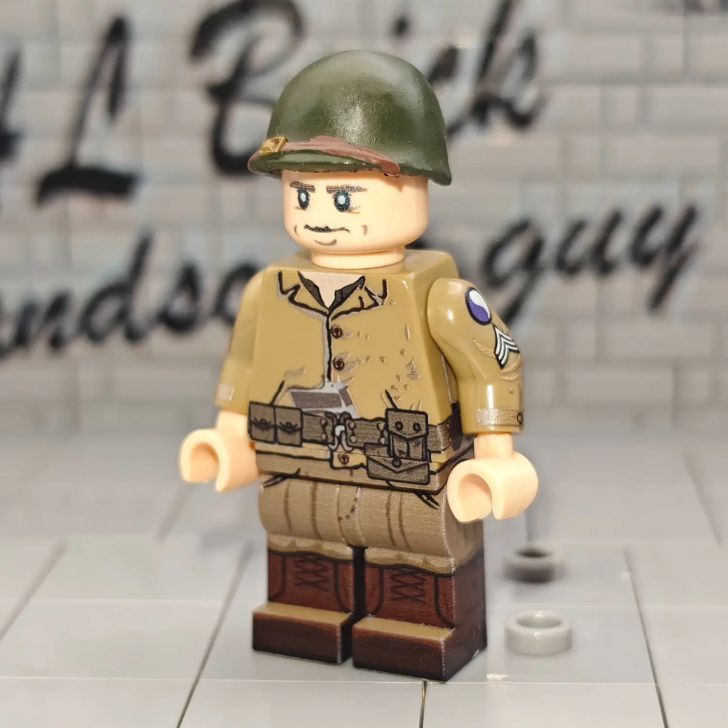 Minifigure – U.S. Army Sergeant - 29th Infantry Division Normandy Landings (D-Day). WWII (LEGO Compatible) Minifigure – U.S. Army Sergeant - 29th Infantry Division Normandy Landings (D-Day). WWII (LEGO Compatible)