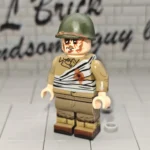 U.S. Army Wounded Soldier (Bandaged Casualty) WWII - Custom Printed Brick Block Figure