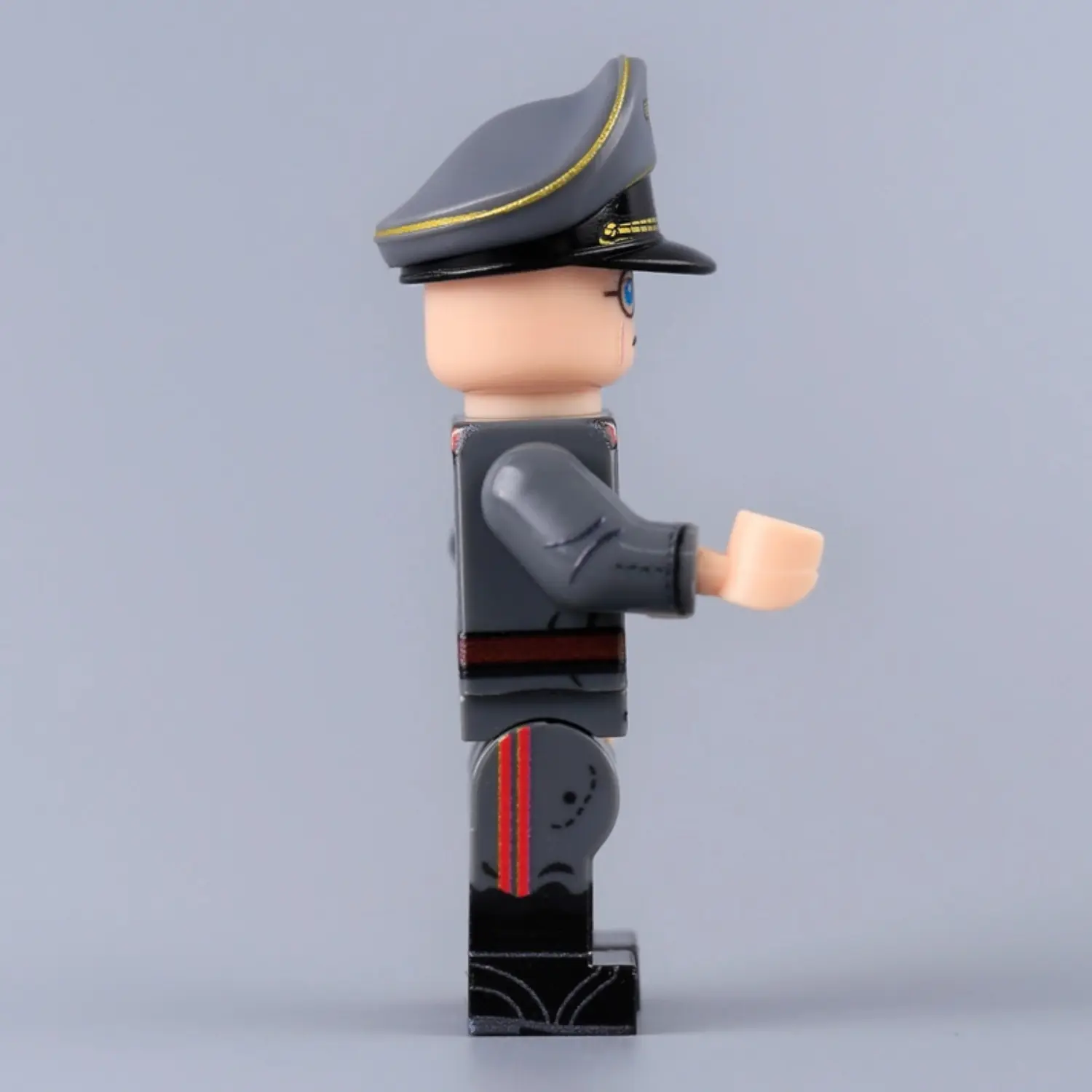 the right side of the Minifigure - German Army (Heer) General WWII (LEGO Compatible)