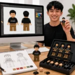 All-in-One Custom Brick Block Figure Bundle | Hand-Drawn Design & 2 Printed Figures Production