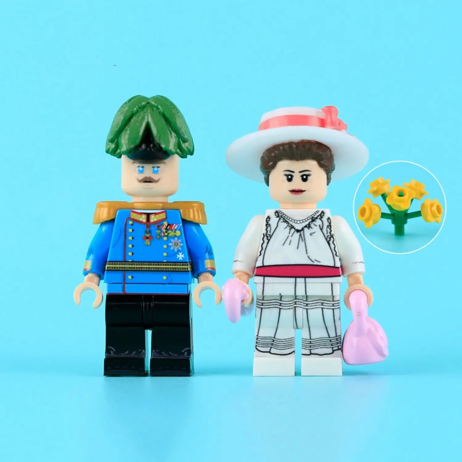 Minifigure - Archduke Franz Ferdinand & Sophie Austro-Hungarian Royal Couple WWI (LEGO Compatible) Minifigure - Archduke Franz Ferdinand & Sophie Austro-Hungarian Royal Couple WWI (LEGO Compatible)