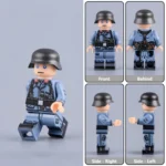 German Luftwaffe Air Defense Artilleryman / Flak Crewman (Gefreiter) WWII – Custom Printed Brick Block Figure