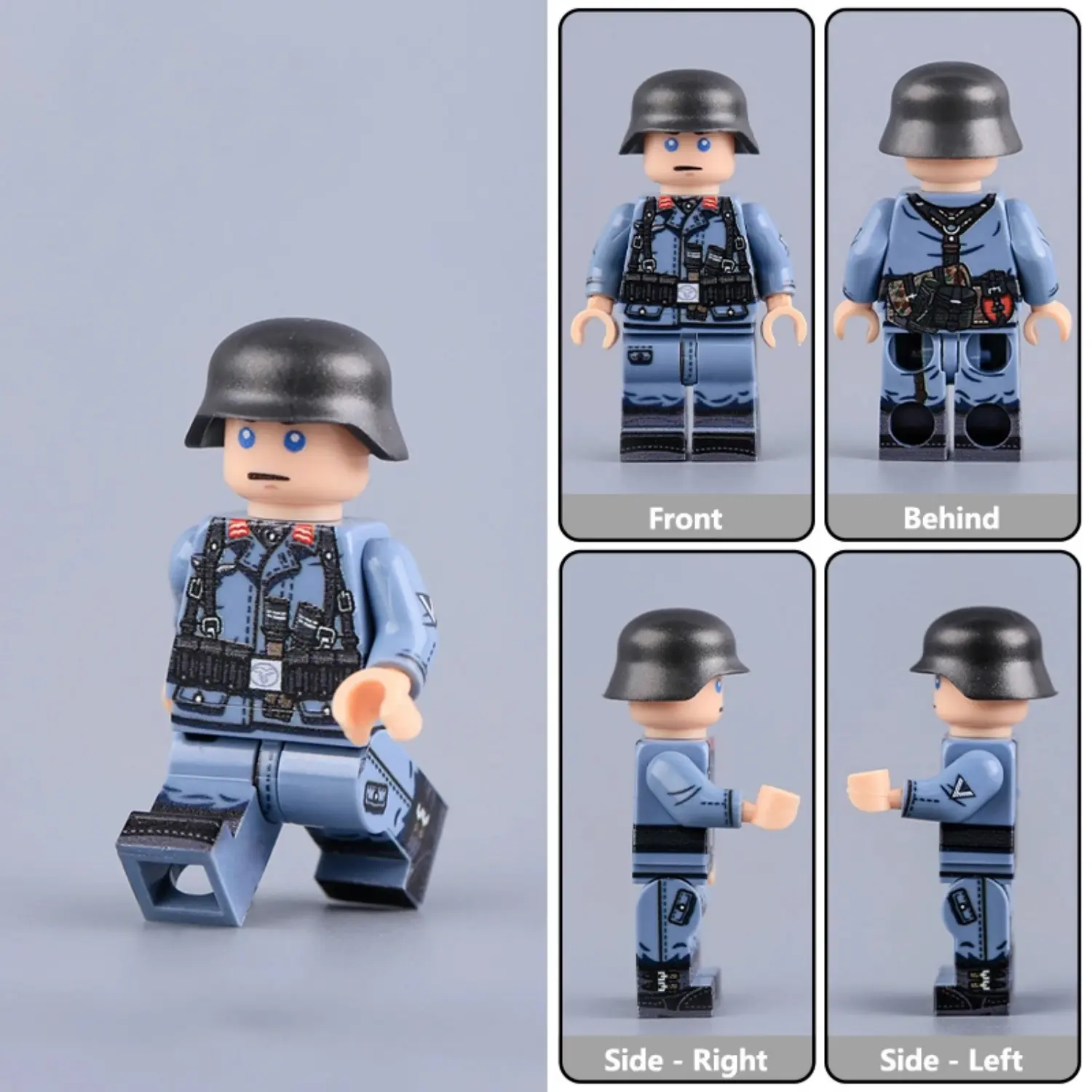 Minifigure - German Luftwaffe Air Defense Artilleryman Flak Crewman (Gefreiter) WWII (LEGO Compatible)