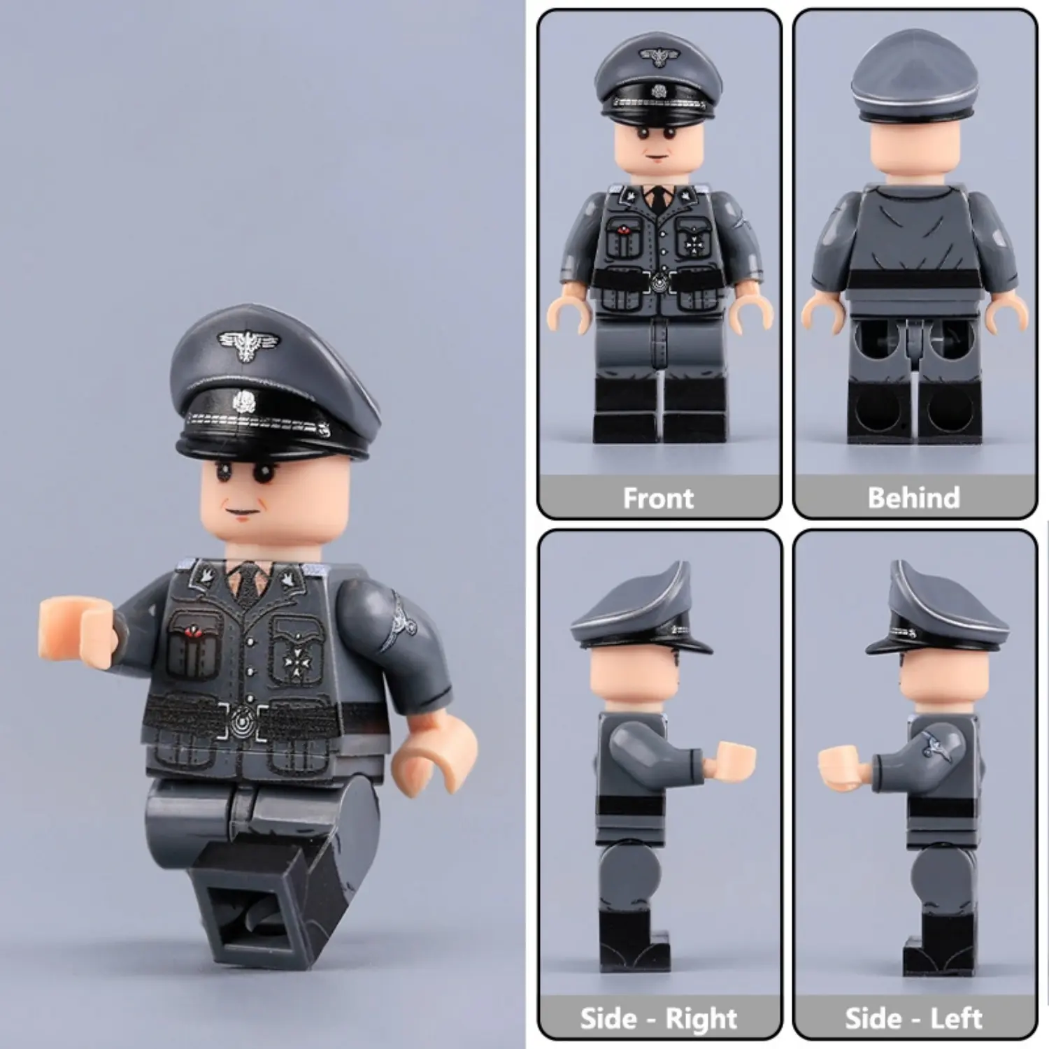 Minifigure - German Waffen-SS Brigade Commander (SS-Brigadeführer) WWII (LEGO Compatible) 2 Minifigure - German Waffen-SS Brigade Commander (SS-Brigadeführer) WWII (LEGO Compatible)