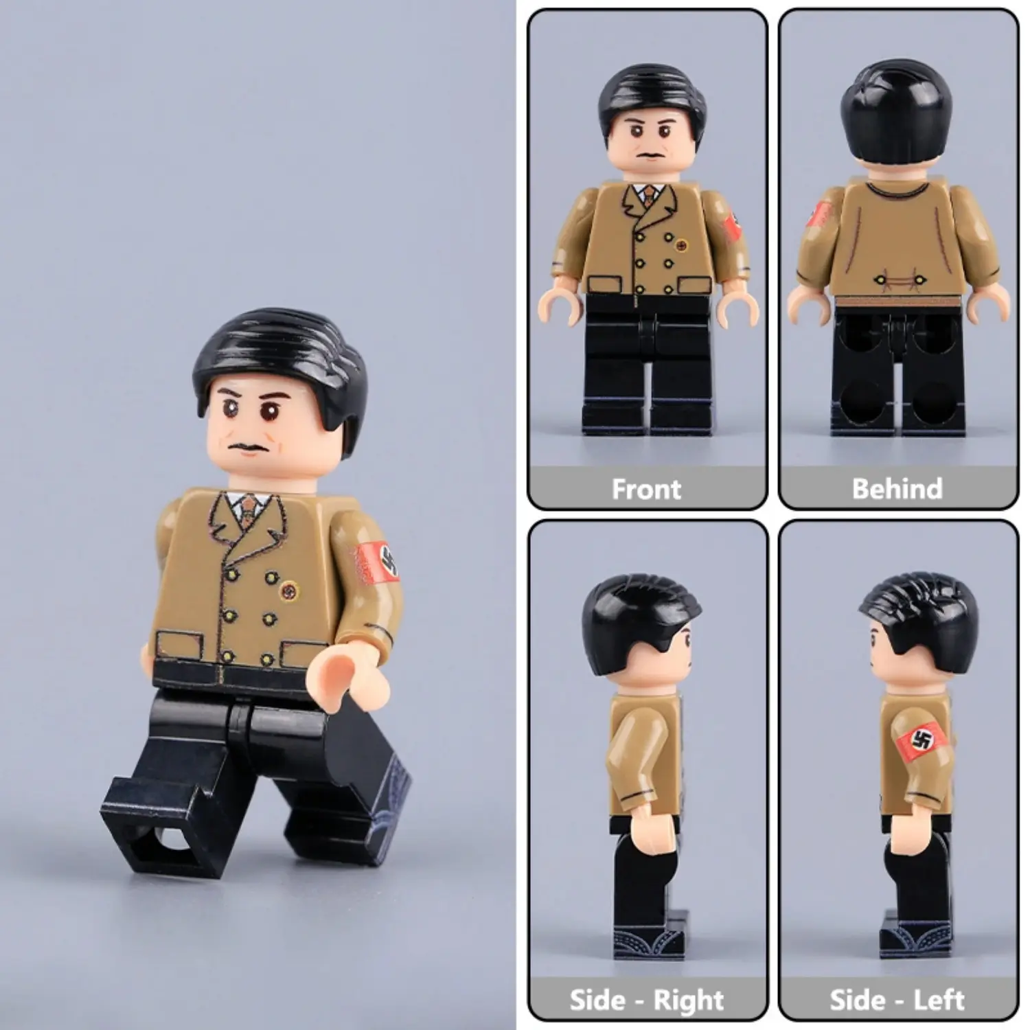 Minifigure - Joseph Goebbels German Propaganda Minister Officer Double-Breasted Suit Variant WWII (LEGO Compatible)