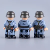 the back of the Minifigure - German Luftwaffe Flak Soldiers WWII (LEGO Compatible) German Luftwaffe Flak Soldiers WWII – Custom Printed Brick Block Figure