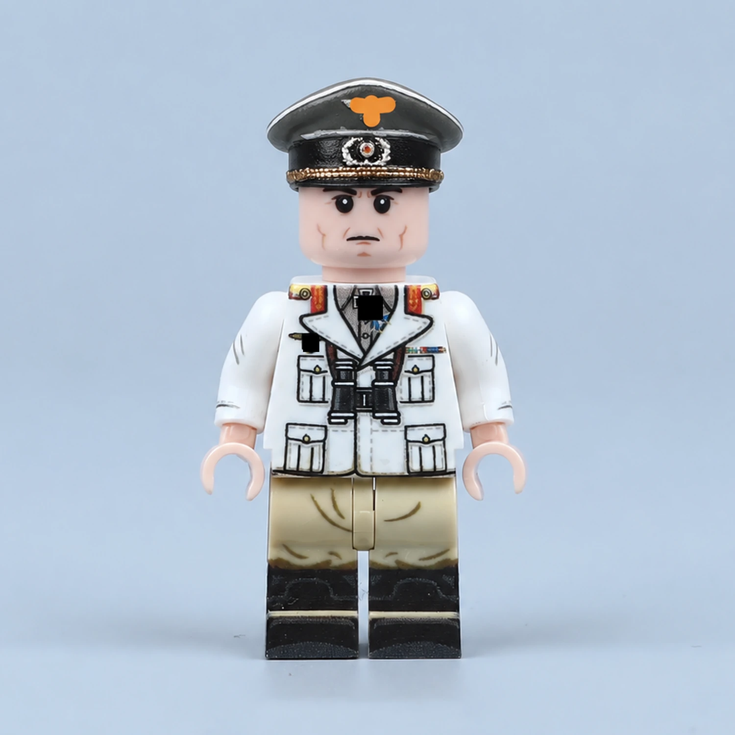 Field Marshal Erwin Rommel The Desert Fox Afrika Korps Commander in Summer Dress uniform WWII - Custom Printed Brick Block Figure Field Marshal Erwin Rommel The Desert Fox Afrika Korps Commander In Summer Dress Uniform Wwii Custom Printed Brick Block Figure