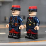 French Marne Officer and Infantryman WW1 - Custom Printed Brick Block Figure
