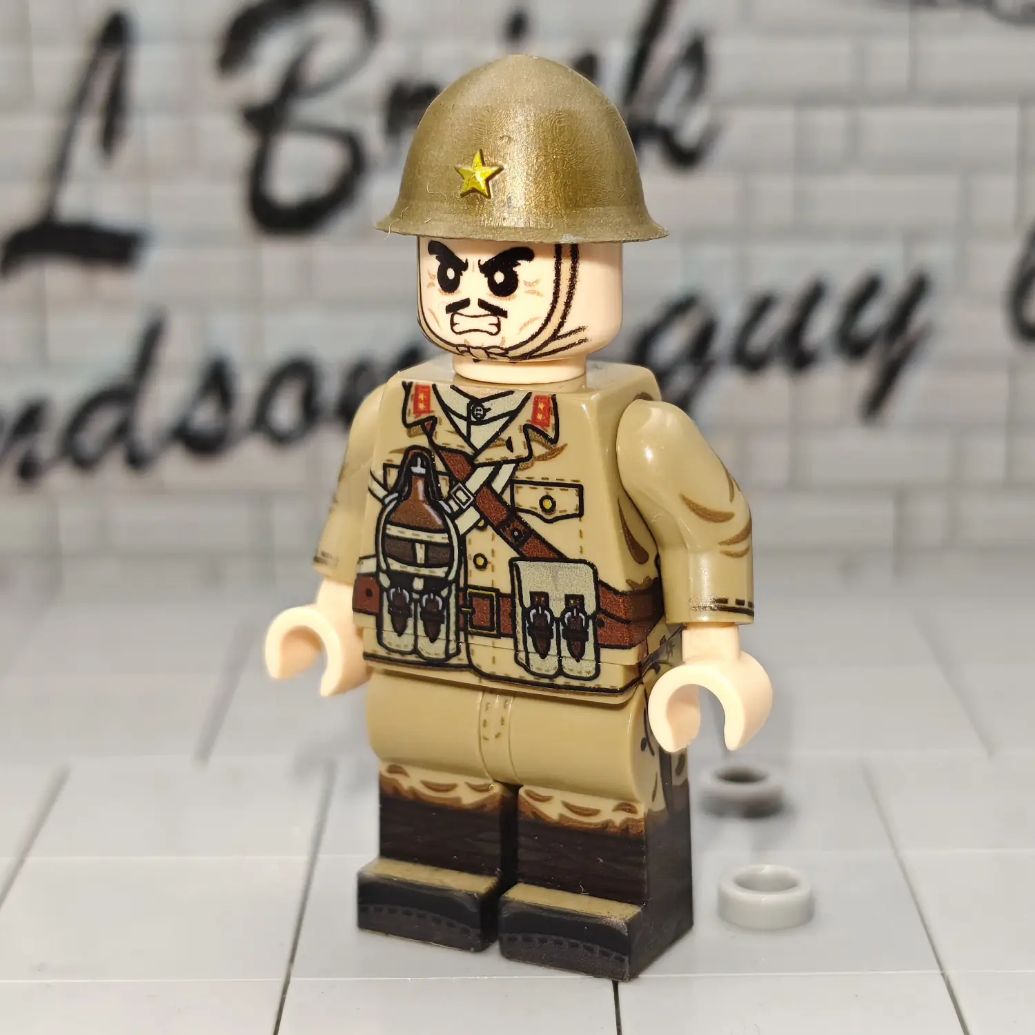 Imperial Japanese Army Submachine Gunner (WWII) - Custom Printed Brick Block Figure Imperial Japanese Army Submachine Gunner (wwii) Custom Printed Brick Block Figure