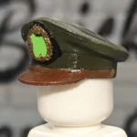 Type 46 Military Peaked Cap (Army Green) - Custom 3D Printed Miniature Accessory Parts Pieces for Brick Block Figures