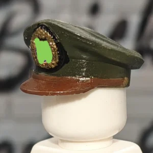 Type 46 Military Peaked Cap (Army Green) - Custom 3D Printed Miniature Accessory Parts Pieces for Brick Block Figures Type 46 Military Peaked Cap (army Green) Custom 3d Printed Miniature Accessory Parts Pieces For Brick Block Figures