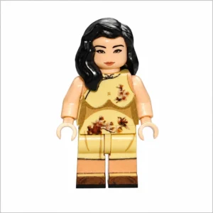Vintage Shanghai Qipao Lady in Elegant Yellow (Republic of China Era) - Custom Printed Brick Block Figure Vintage Shanghai Qipao Lady In Elegant Yellow (republic Of China Era) Custom Printed Brick Block Figure