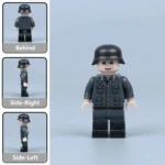 Wehrmacht Artillery Soldier Off-Duty Variant in Relaxed Attire (WWII) - Custom Printed Brick Block Figure