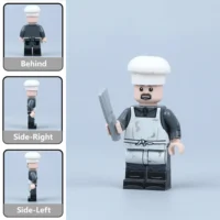 all sides of Wehrmacht Field Kitchen Butcher Cook (WWII) - Custom Printed Brick Block Figure All Sides Of Wehrmacht Field Kitchen Butcher Cook (wwii) Custom Printed Brick Block Figure