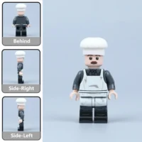 all sides of Wehrmacht Field Kitchen Cook in Work Shirt (WWII) - Custom Printed Brick Block Figure All Sides Of Wehrmacht Field Kitchen Cook In Work Shirt (wwii) Custom Printed Brick Block Figure