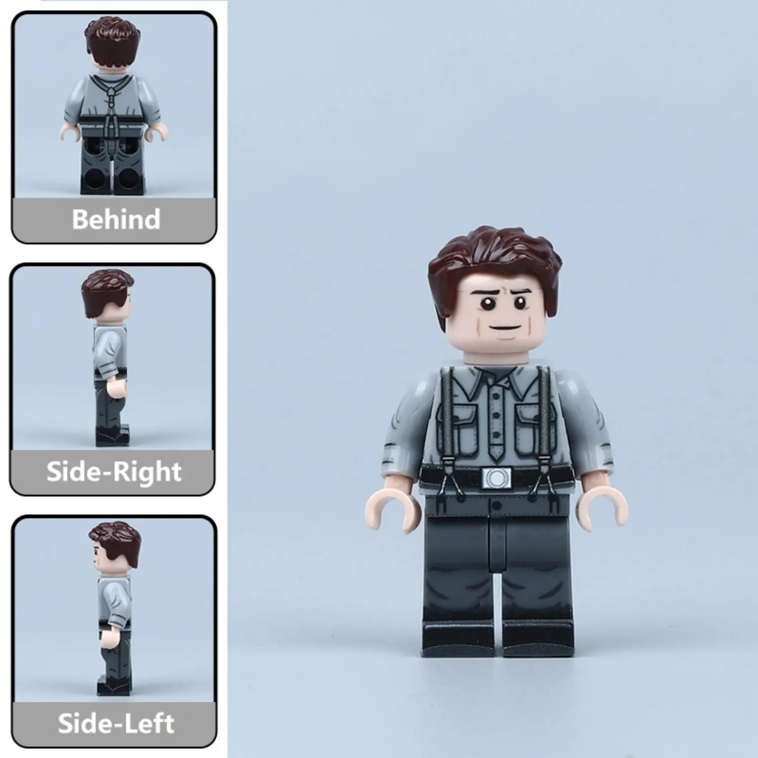 all sides of Wehrmacht Field Kitchen Crew Soldier Casual Shirt Variant (WWII) - Custom Printed Brick Block Figure All Sides Of Wehrmacht Field Kitchen Crew Soldier Casual Shirt Variant (wwii) Custom Printed Brick Block Figure
