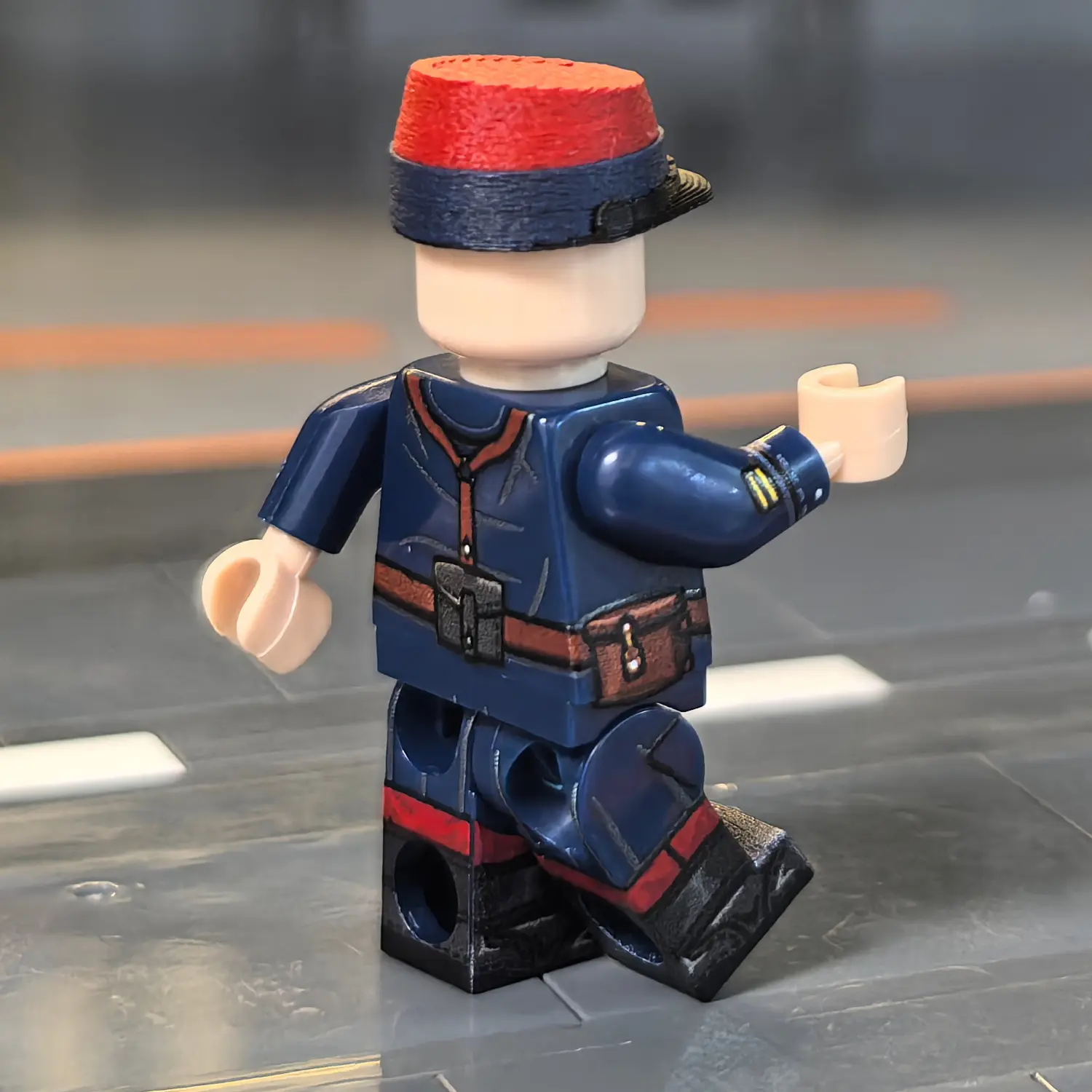 the back of French Marne Officer WW1 - Custom Printed Brick Block Figure The Back Of French Marne Officer Ww1 Custom Printed Brick Block Figure
