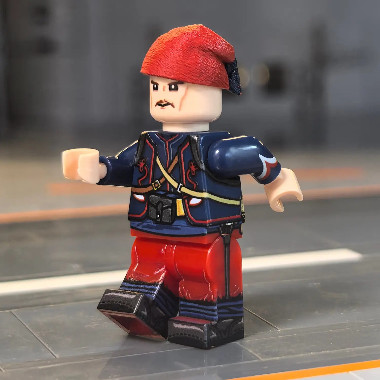 The Left Of French 2nd Zouave Regiment Infantryman (early Wwi Late 19th Century) Custom Printed Brick Block Figure 2