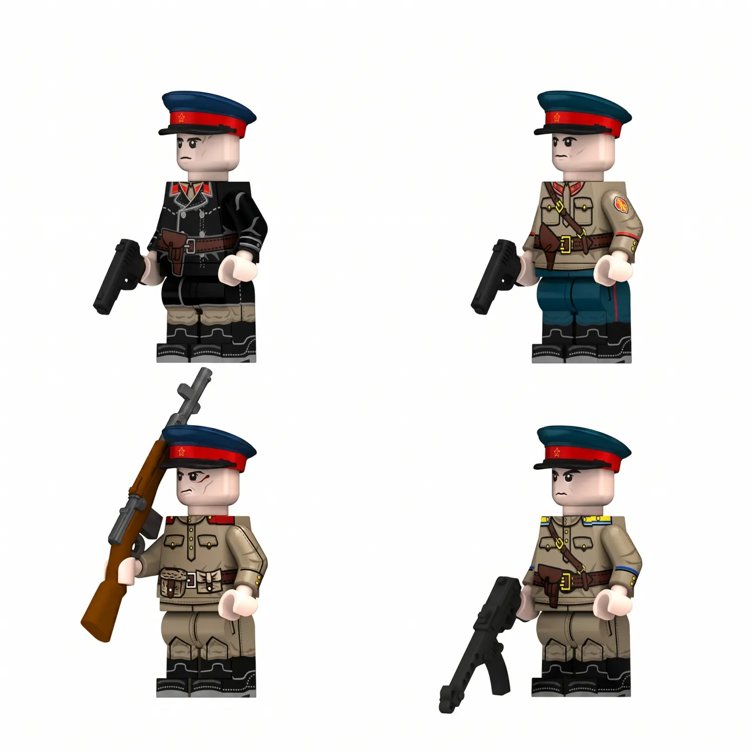 the left side of Soviet NKVD Command and Security Squad WWII - Custom Printed Brick Block Figure The Left Side Of Soviet Nkvd Command And Security Squad Wwii Custom Printed Brick Block Figure