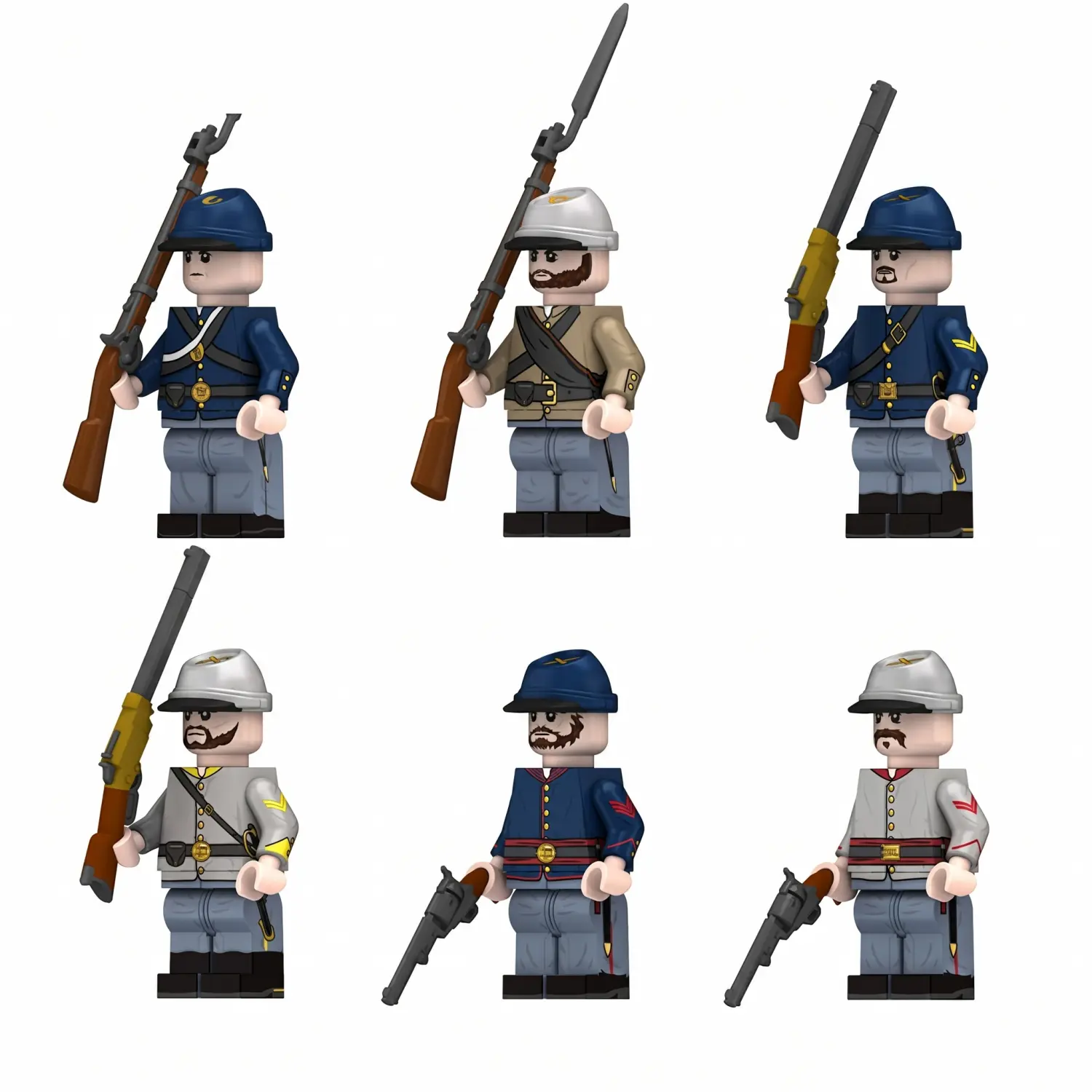 the lefts side of American Civil War Military Soldier Collection - Custom Printed Brick Block Figure The Lefts Side Of American Civil War Military Soldier Collection Custom Printed Brick Block Figure