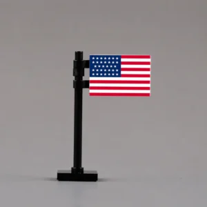 34-Star United States Flag (American Civil War Era) Assembly - Custom 3D Printed Miniature Accessory Parts Pieces for Brick Block Figures 34 Star United States Flag (american Civil War Era) Assembly Custom 3d Printed Miniature Accessory Parts Pieces For Brick Block Figures
