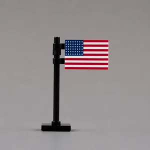48-Star United States Flag (WWI & WWII Era) Assembly - Custom 3D Printed Miniature Accessory Parts Pieces for Brick Block Figures 48 Star United States Flag (wwi & Wwii Era) Assembly Custom 3d Printed Miniature Accessory Parts Pieces For Brick Block Figures