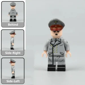 Adolf Hitler Grey Greatcoat Edition - Custom Printed Brick Block Figure Adolf Hitler Grey Greatcoat Edition Custom Printed Brick Block Figure