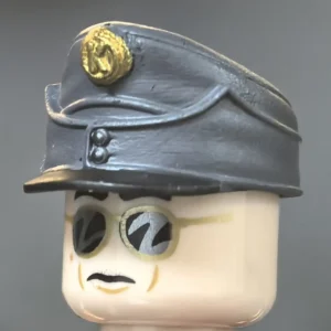 Austro-Hungarian M1916 Field Cap (Dark Grey with 'K' Insignia) - Custom 3D Printed Miniature Accessory Parts Pieces for Brick Block Figures Austro Hungarian M1916 Field Cap (dark Grey With 'k' Insignia) Custom 3d Printed Miniature Accessory Parts Pieces For Brick Block Figures