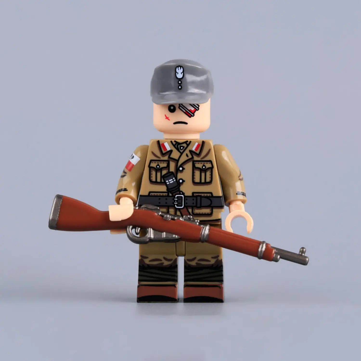 Battle-Wounded Polish Infantry (Warsaw Uprising) WWII - Custom Printed Brick Block Figure Battle Wounded Polish Infantry (warsaw Uprising) Wwii Custom Printed Brick Block Figure