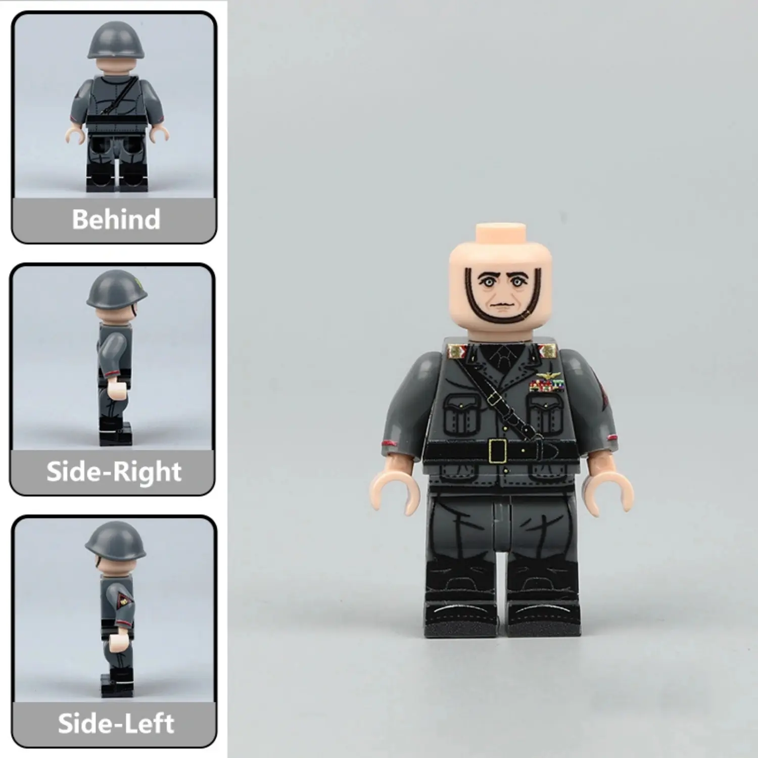 Benito Mussolini Fascist Italy First Marshal Of The Empire Wwii Custom Printed Brick Block Figure