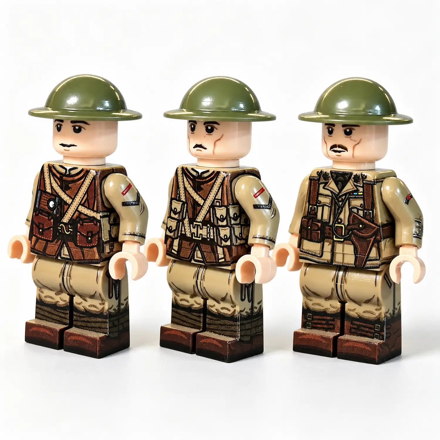 British Army (late 1917 Pattern) Wwi Custom Printed Brick Block Figure