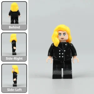 Eva Braun Grey Black Winter Coat Edition - Custom Printed Brick Block Figure Eva Braun Grey Black Winter Coat Edition Custom Printed Brick Block Figure