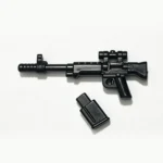 FG 42 (Fallschirmjägergewehr 42) Rifle Set (Black) - Custom 3D Printed Miniature Accessory Parts Pieces for Brick Block Figures