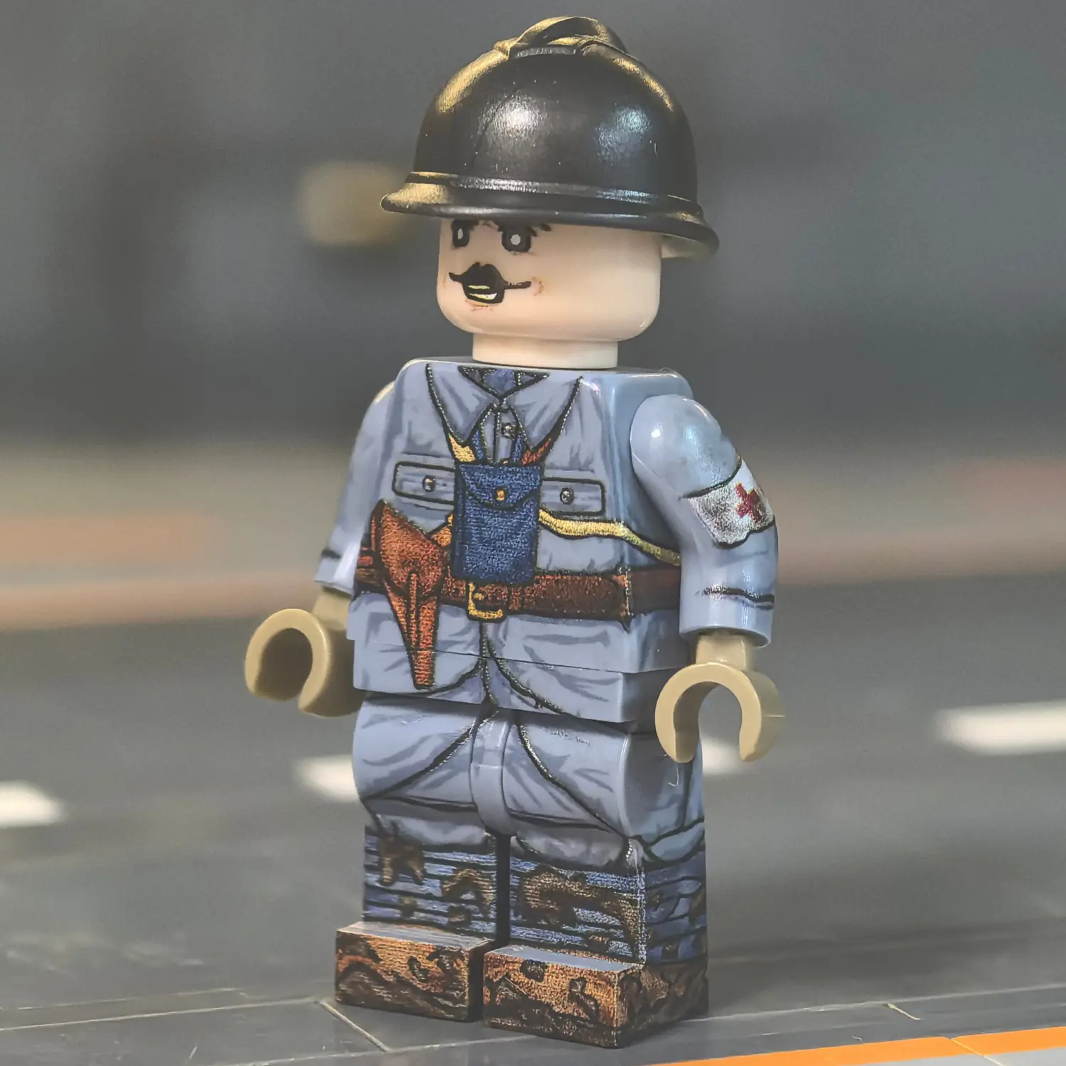 French Army Medic (battle Of Verdun, Wwi) Custom Printed Brick Block Figure