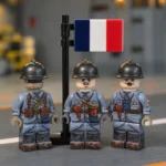 French Army "Poilus" (Battle of Verdun, WWI) - Custom Printed Brick Block Figure