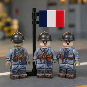 French Army “Poilus” (Battle of Verdun, WWI) – Custom Printed Brick Block Figure with national flag of France French Army “poilus” (battle Of Verdun, Wwi) – Custom Printed Brick Block Figure With National Flag Of France