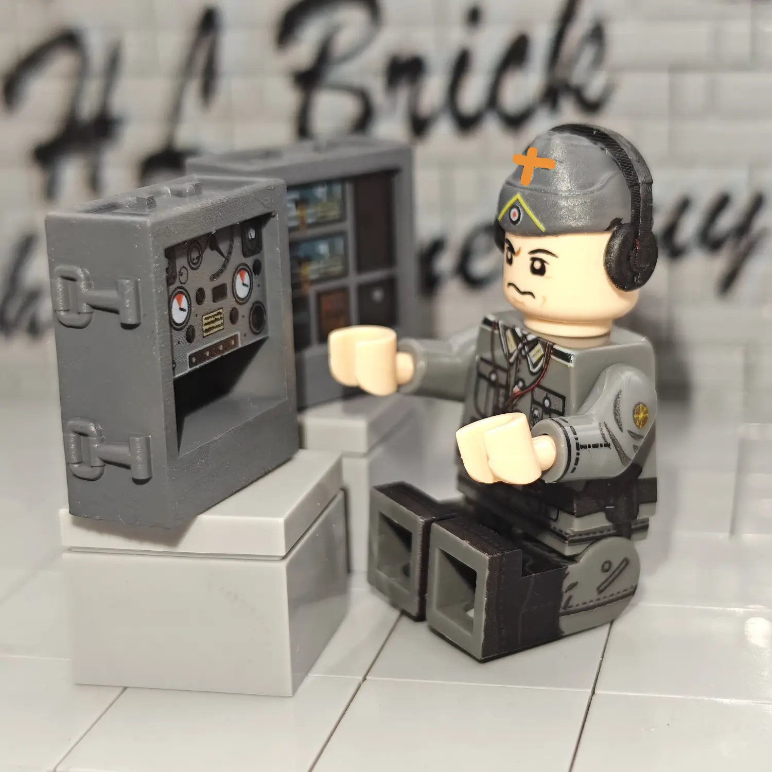 German Battalion Regiment Communications Sergeant (Radio Operator Funker) with Field Radio Set (WWII) - Custom Printed Brick Block Figure German Battalion Regiment Communications Sergeant (radio Operator Funker) With Field Radio Set (wwii) Custom Printed Brick Block Figure