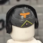 German M38 Overseas Cap (Schiffchen) with Integrated Radio Headset Signals (Nachrichten) for Infantry WWII - Custom 3D Printed Miniature Accessory Parts Pieces for Brick Block Figures