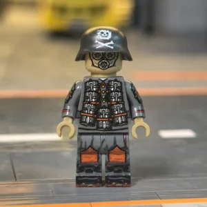 German Stormtrooper Trench Raider with Gas Mask WWI and dark grey combat helmet modeled after the classic German Stahlhelm - Custom Printed Brick Block Figure German Stormtrooper Trench Raider With Gas Mask Wwi And Dark Grey Combat Helmet Modeled After The Classic German Stahlhelm Custom Printed Brick Block Figure